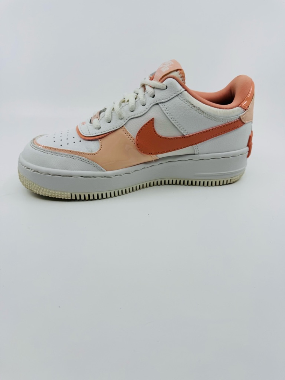 Nike Air Force 1 Shadow ‘Color White Coral Pink’ CJ1641-101 SZ 7.5 - Picture 6 of 10